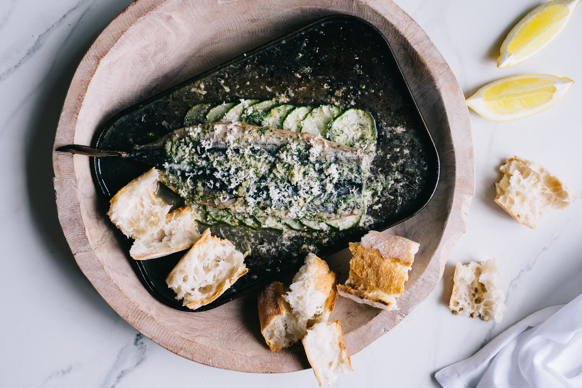 Bread and fish made by Lovingly Artisan