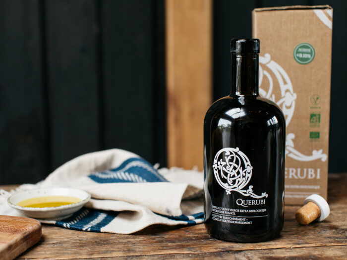 Querubi extra vergin organic olive oil grown and pressed in the french pyrenees