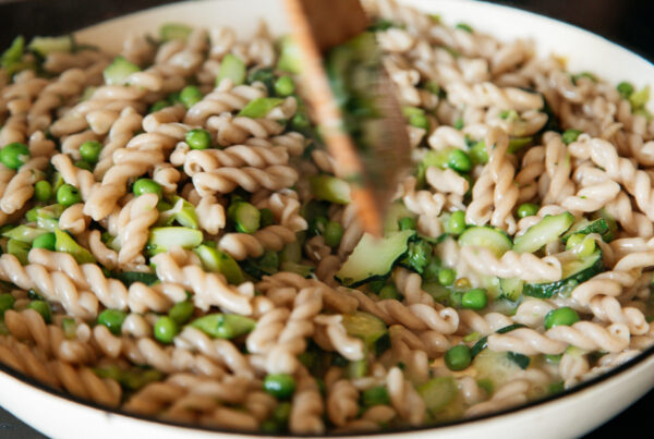 Lovingly Artisan Sourdough Pasta and seasonal greens Gemelli
