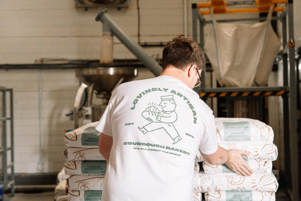 Niall Monks milling Lovingly Artisan Sourdough Bakery Milling flour Westmorland Show